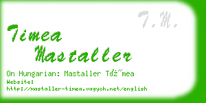 timea mastaller business card
